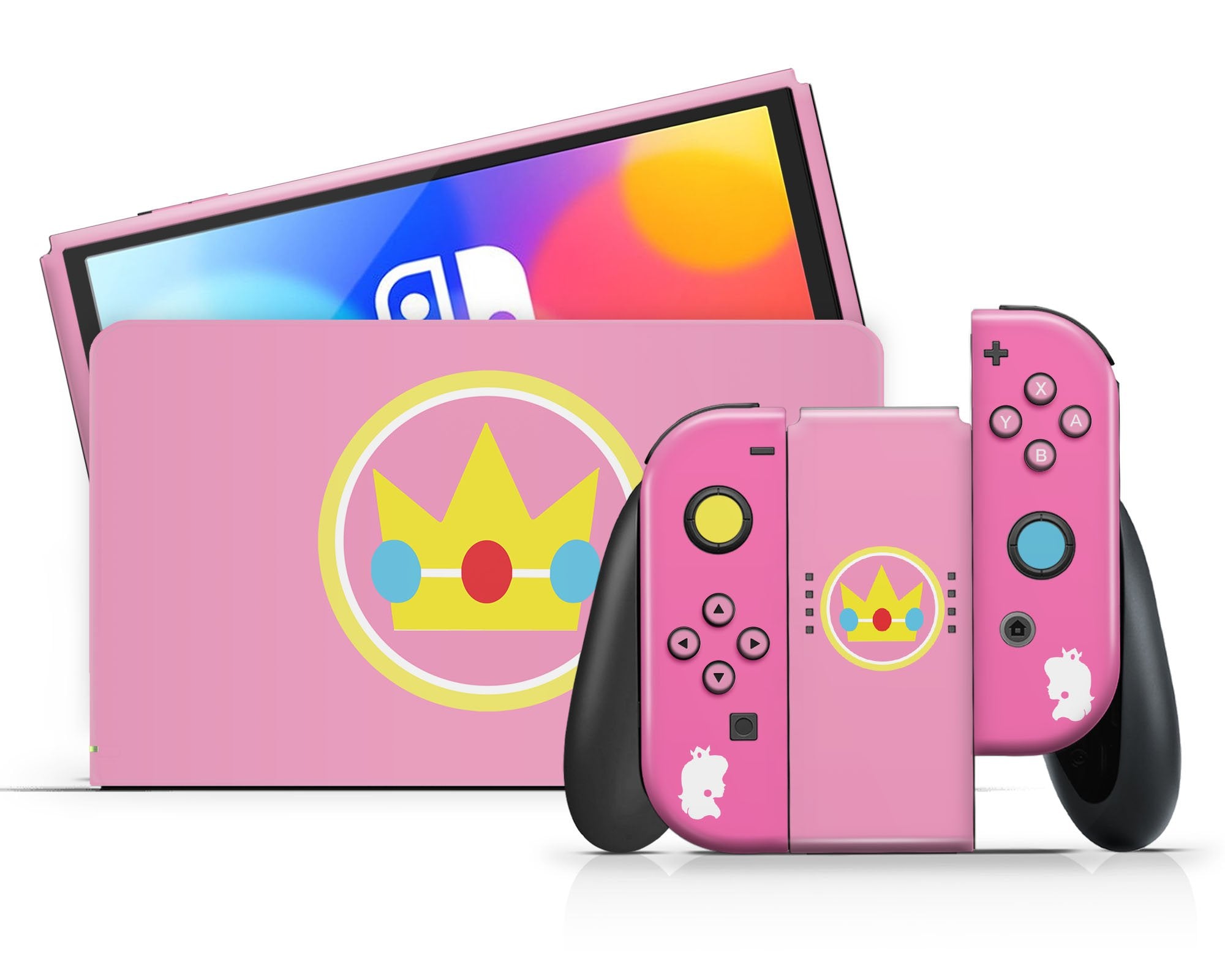 Princess Peach Minimalist Nintendo Switch OLED Skin – Lux Skins