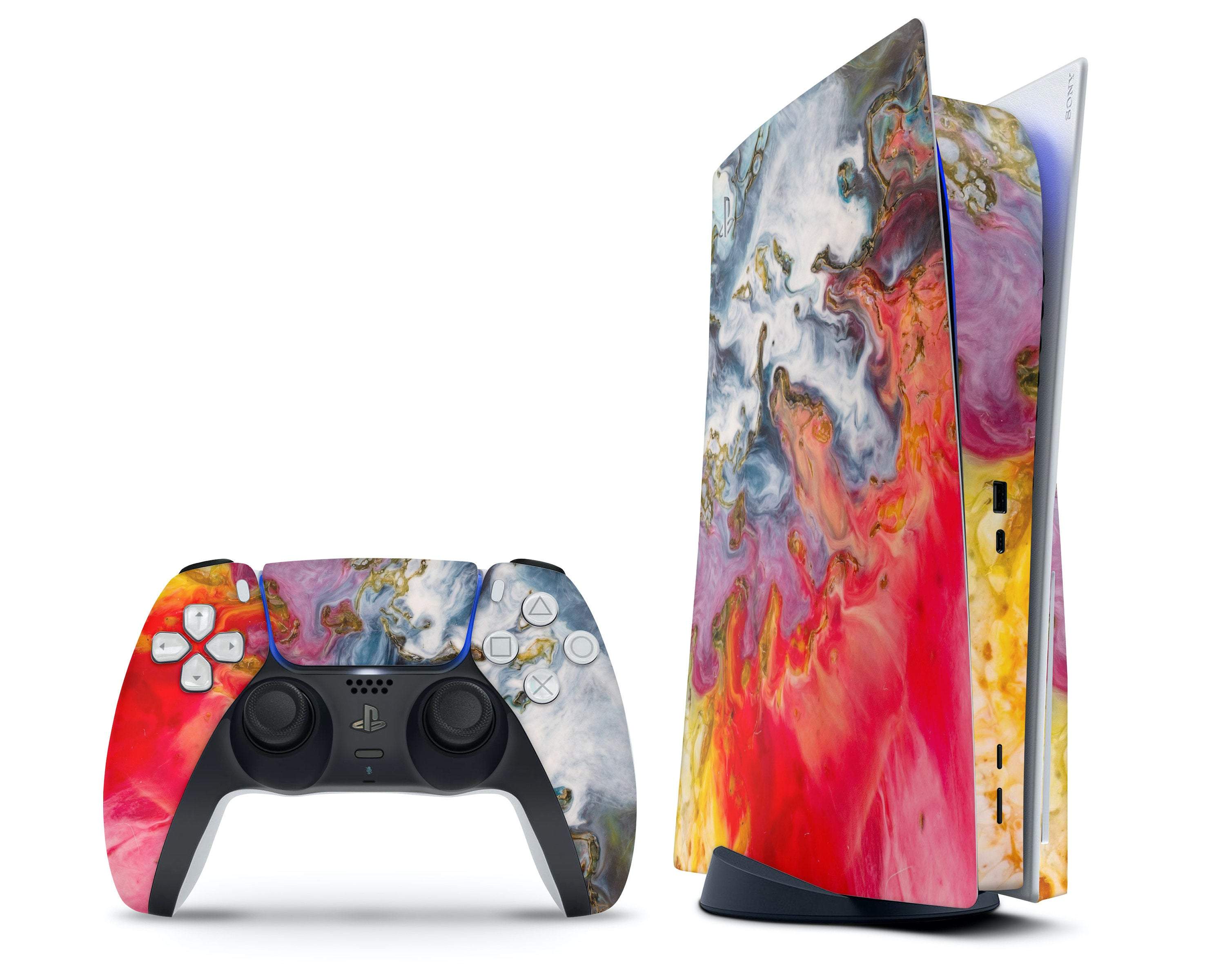 Red Stardust Galaxy PS5 Skin Fire Flames Space Stars Cosmos -  Portugal