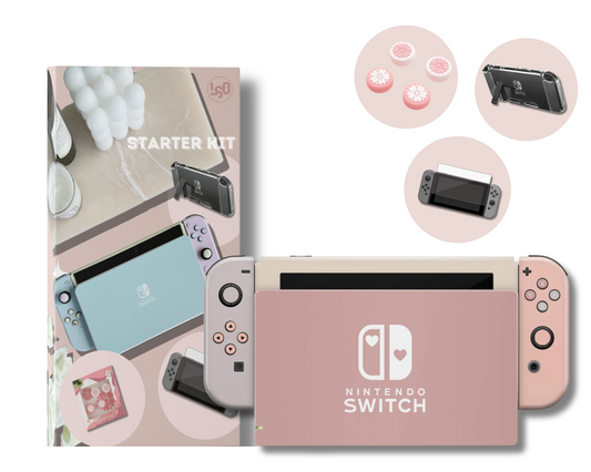 Ceramic Rose Pastels Nintendo Switch Skin Gift Set