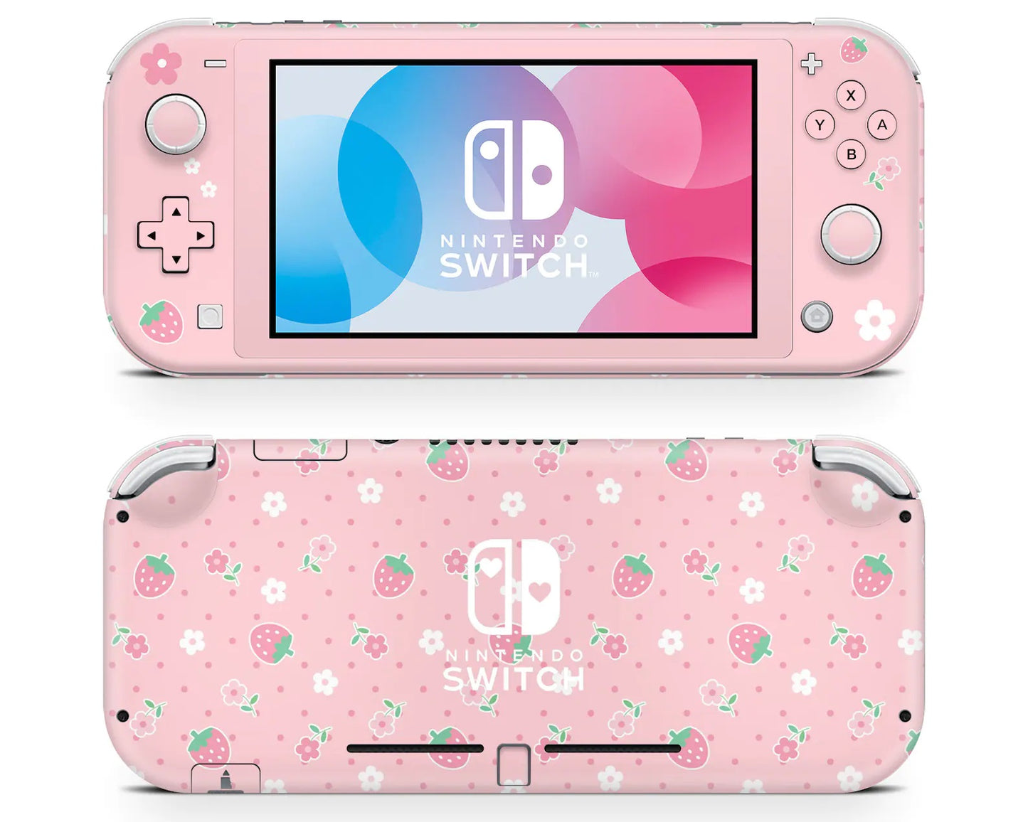 Kawaii Strawberry Daisy Nintendo Switch Lite Skin Value Gift Set