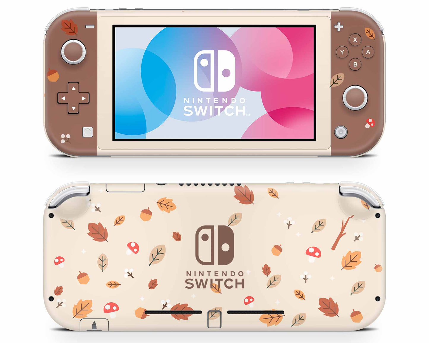 Cute Mushroom Leaves Nintendo Switch Lite Skin