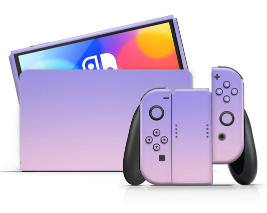 Pastel Purple Pink Gradient Nintendo Switch OLED Skin