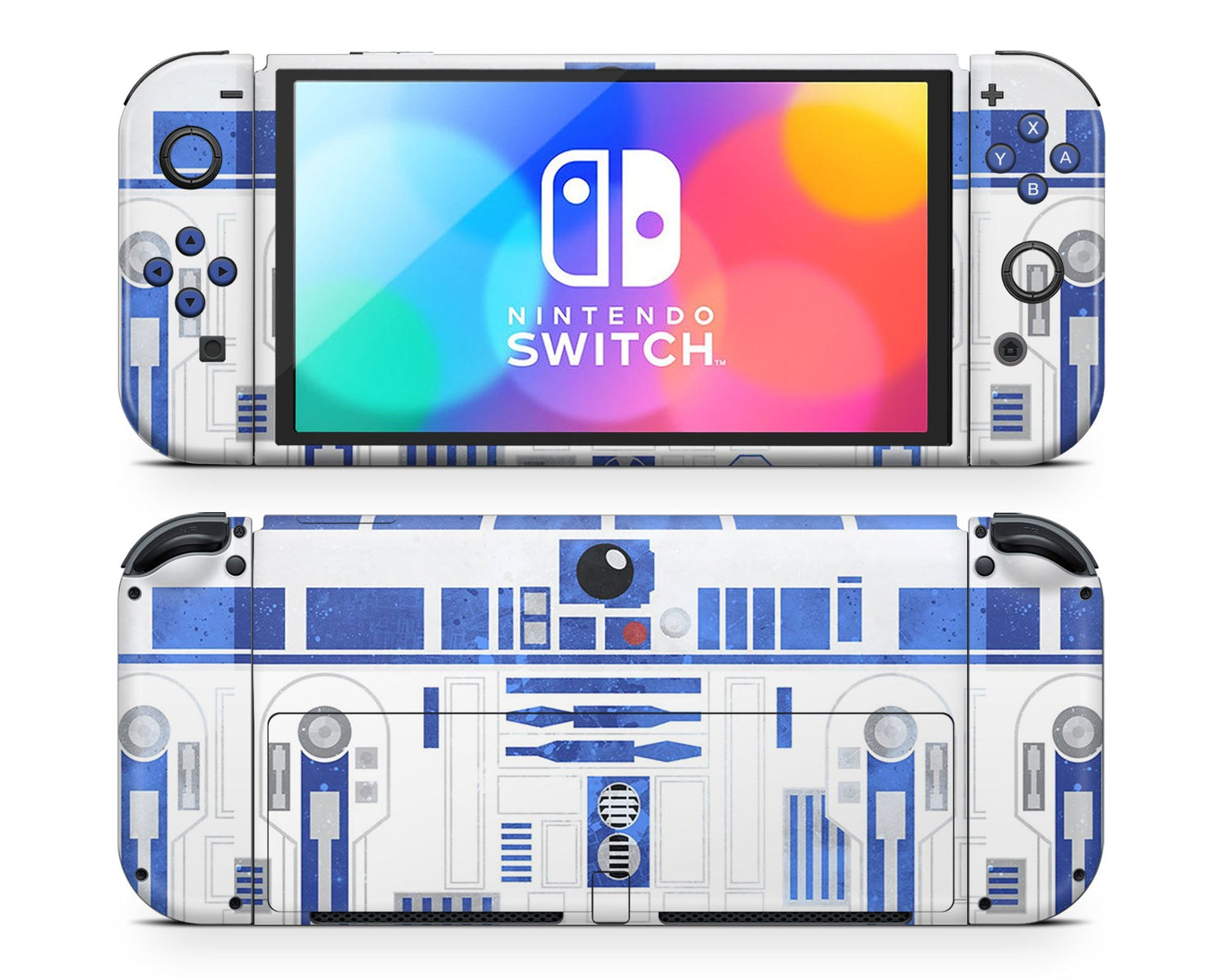 Lux Skins Nintendo Switch OLED Star Wars R2D2 Full Set Skins - Pop culture Star Wars Skin