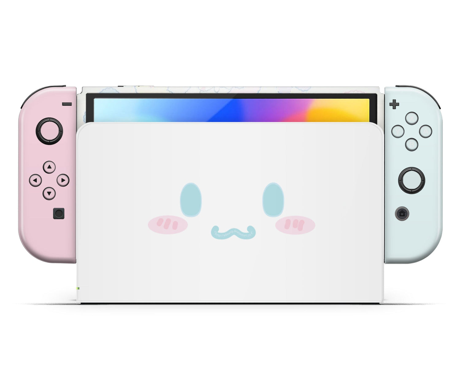 Lux Skins Nintendo Switch OLED Cinnamoroll Cute White Puppy Face Joycons Only Skins - Anime Cinnamoroll Skin