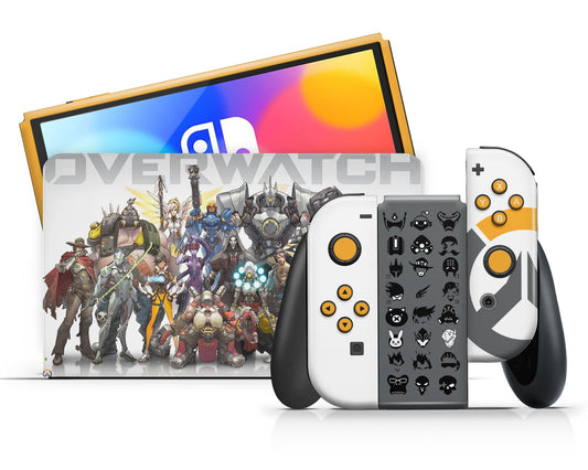 Lux Skins Nintendo Switch OLED Overwatch Squad Full Set +Tempered Glass Skins - Pop culture  Skin