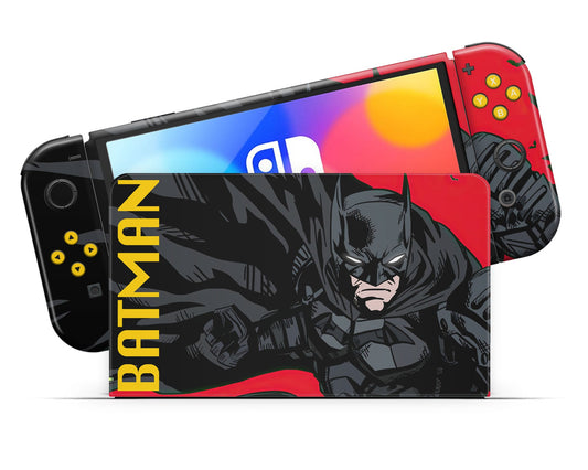 Lux Skins Nintendo Switch OLED Batman Comics Full Set Skins - Pop culture Batman Skin
