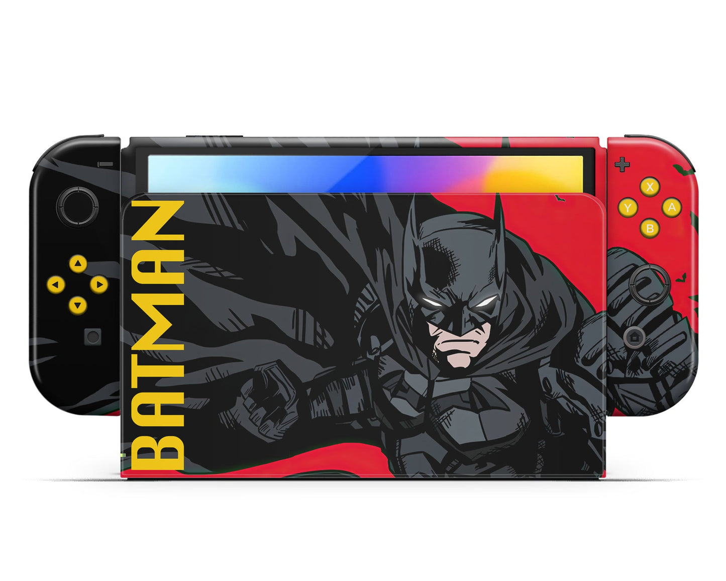 Lux Skins Nintendo Switch OLED Batman Comics Joycons Only Skins - Pop culture Batman Skin
