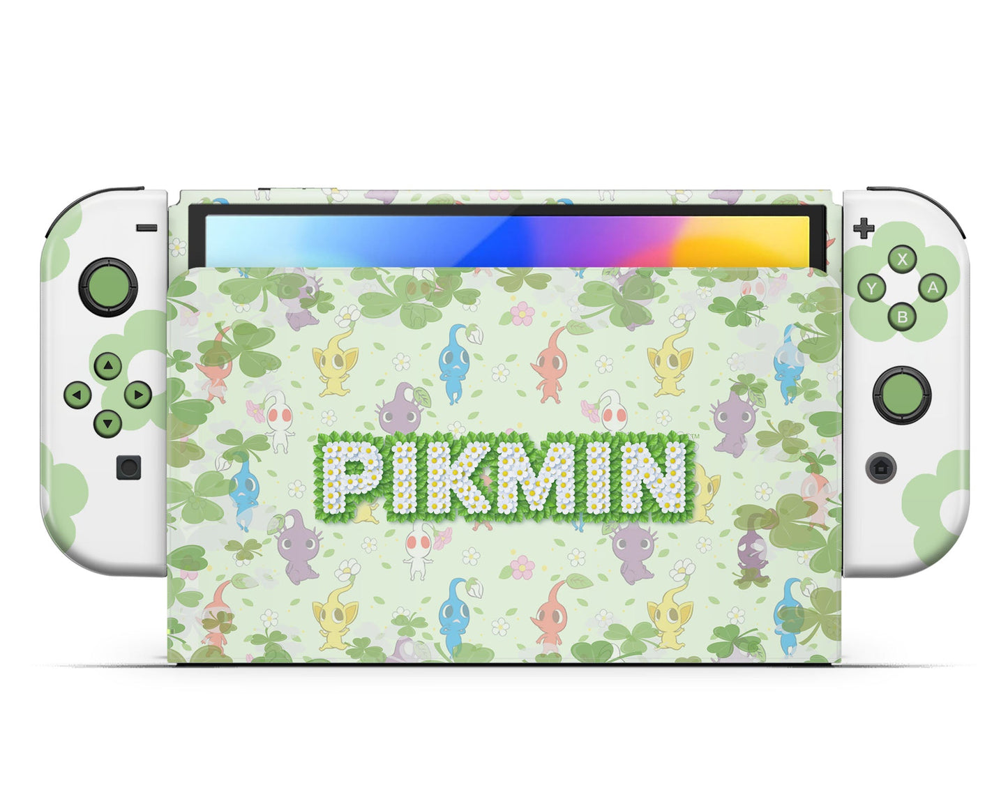 Lux Skins Nintendo Switch OLED Pikmin Green Joycons Only Skins - Pop culture  Skin
