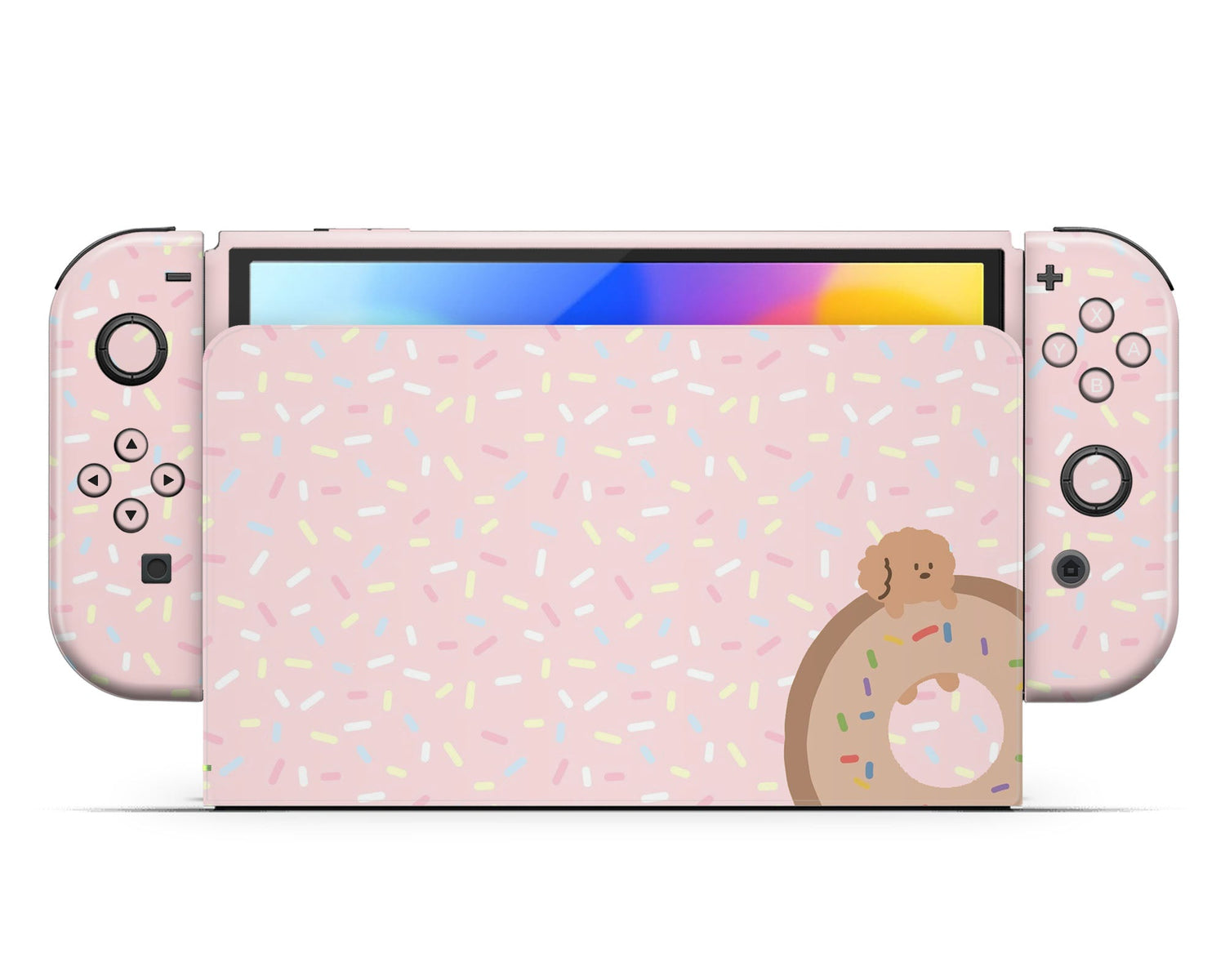 Lux Skins Nintendo Switch OLED Sweet Donut Puppy Joycons Only Skins - Art Animals Skin