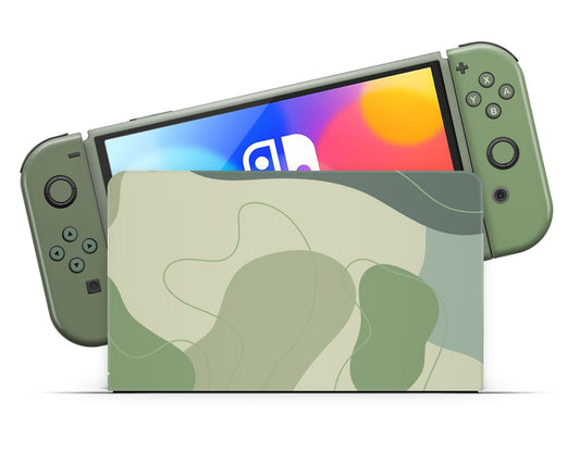 Lux Skins Nintendo Switch OLED Sage Enchanted Forest Nintendo logo Skins - Pattern Abstract Skin