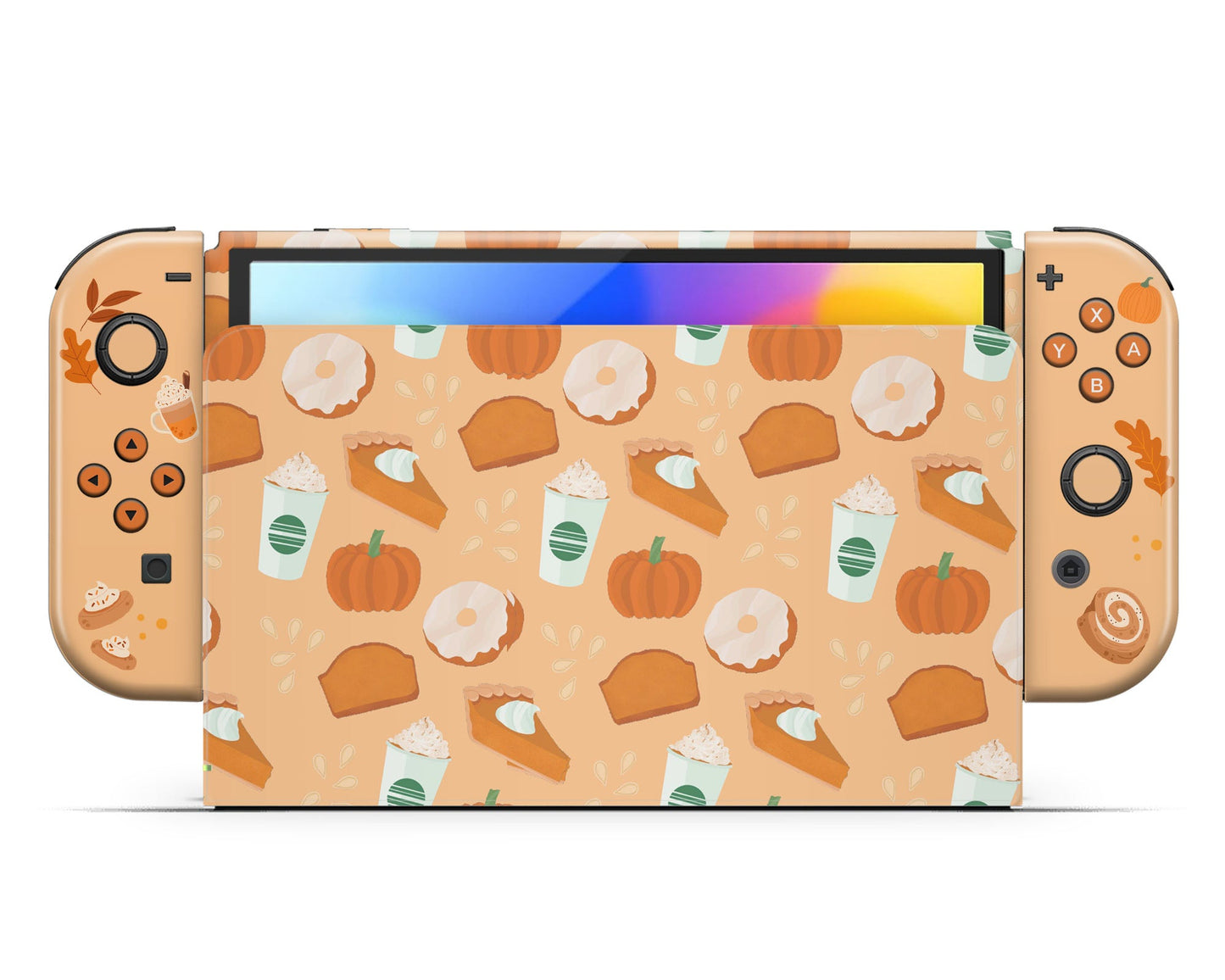 Lux Skins Nintendo Switch OLED Pumpkin Spice & Everything Nice Joycons Only Skins - Art Artwork Skin