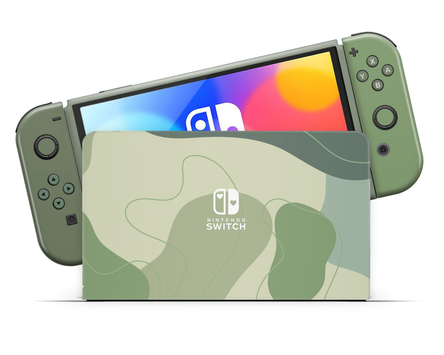 Lux Skins Nintendo Switch OLED Sage Enchanted Forest Classic no logo Skins - Pattern Abstract Skin