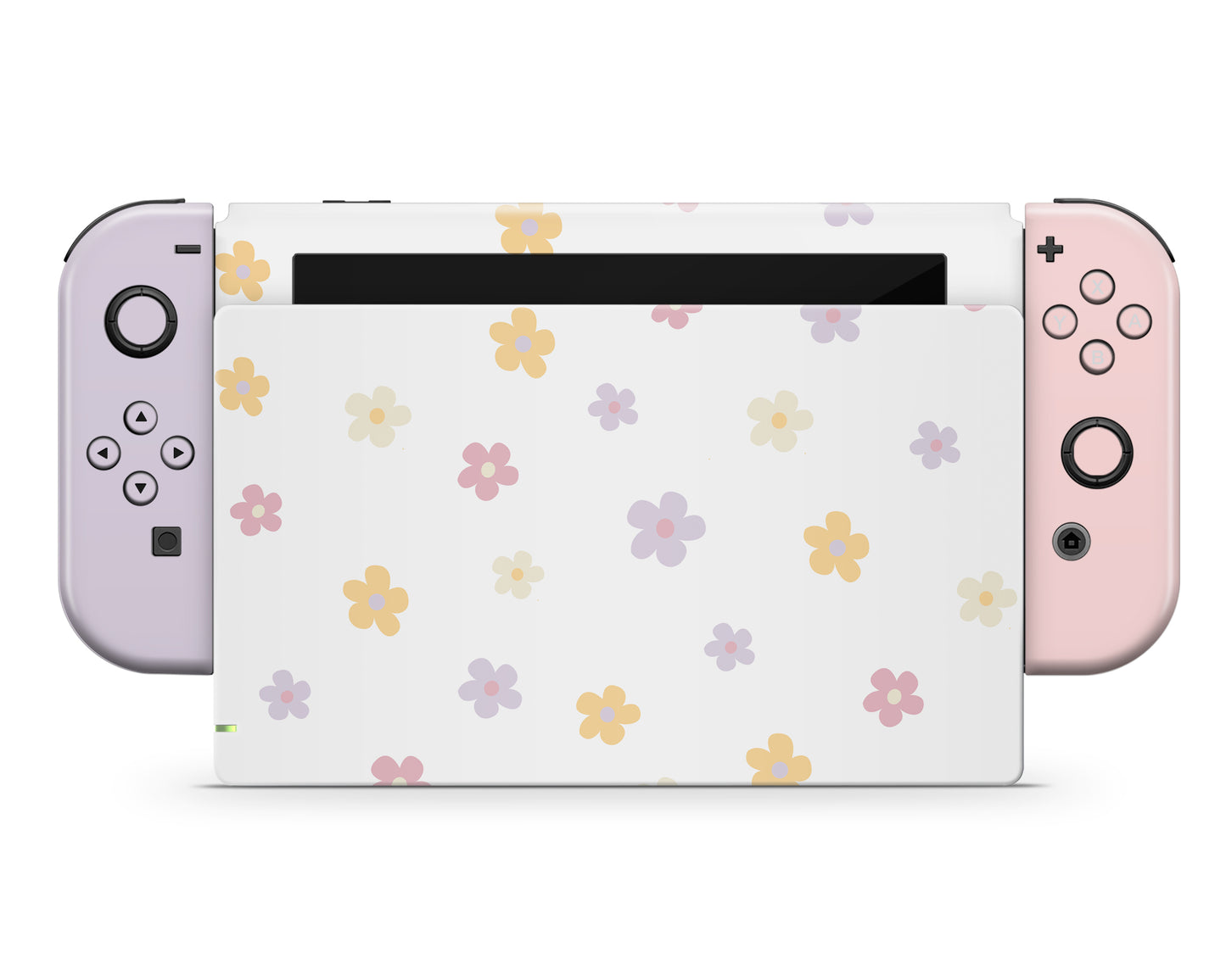Retro Daisy Flower Nintendo Switch Skin