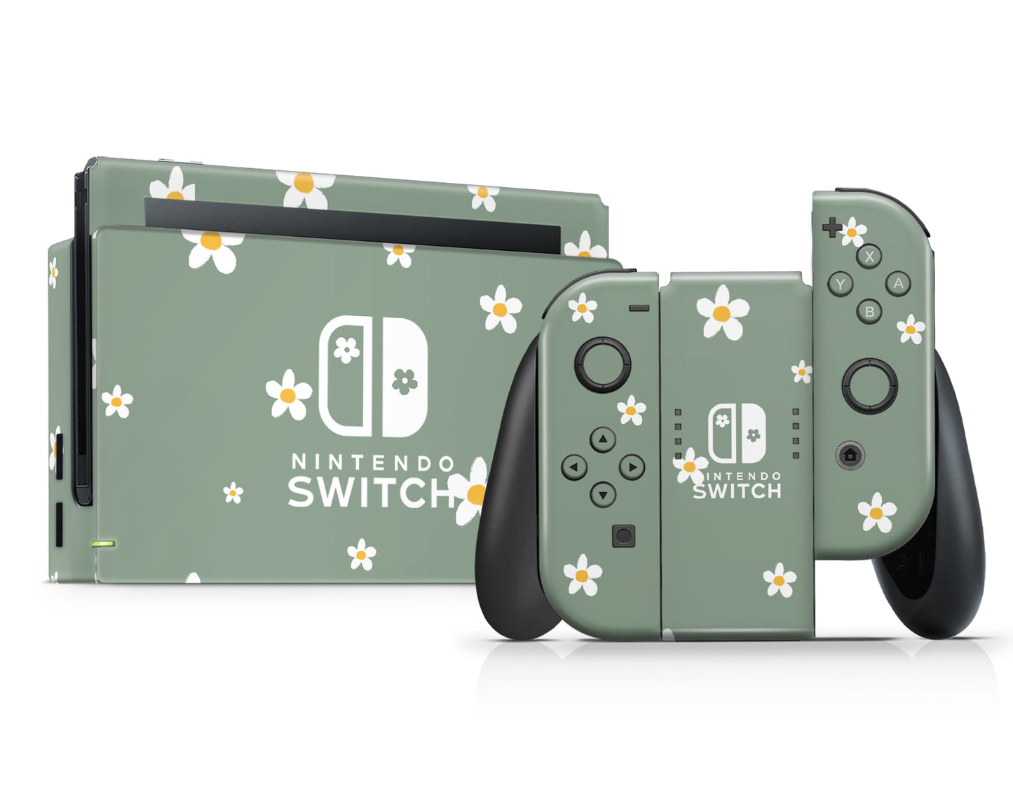 Forest Daisy Nintendo Switch OLED Skin