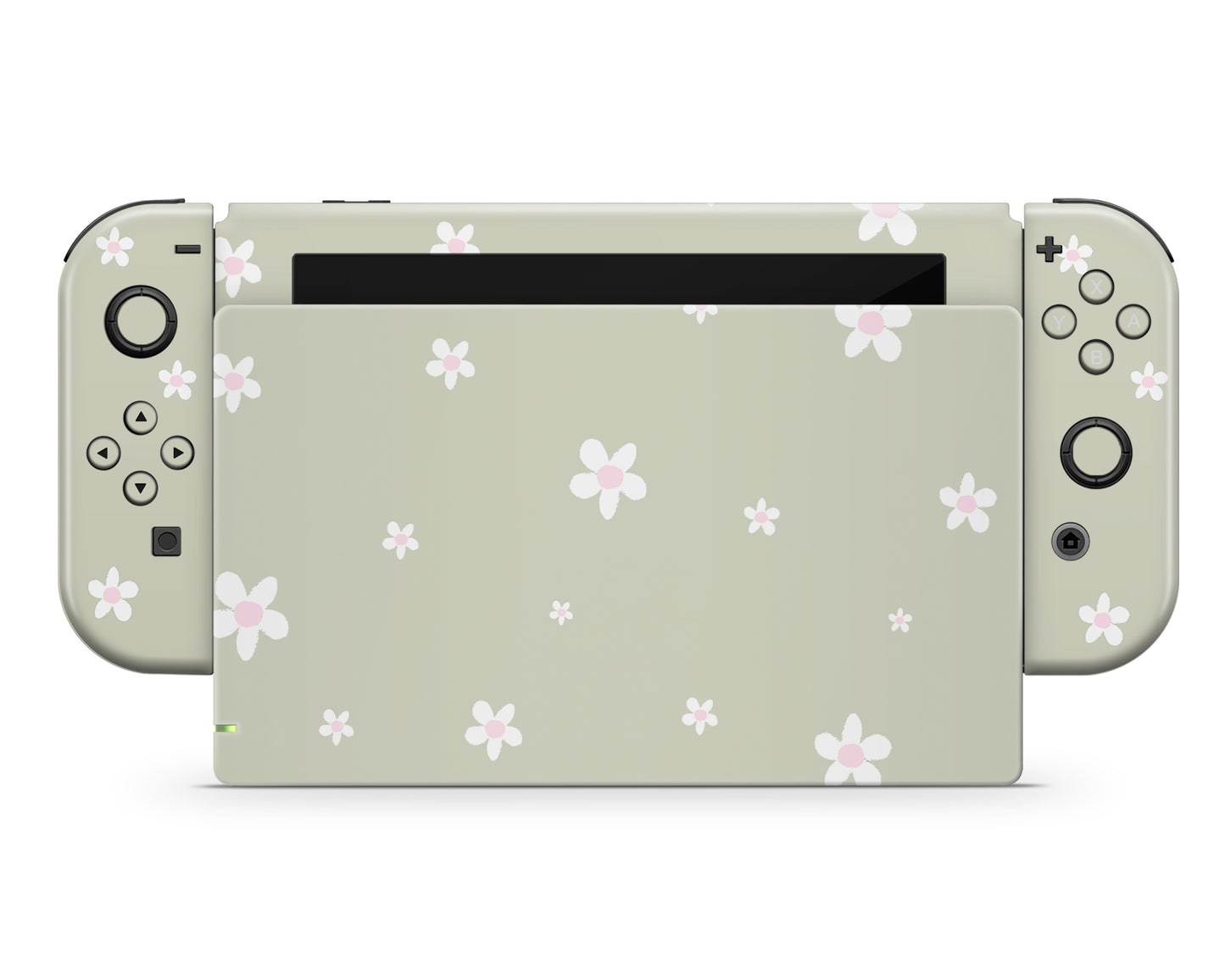 Matcha Daisy Nintendo Switch OLED Skin
