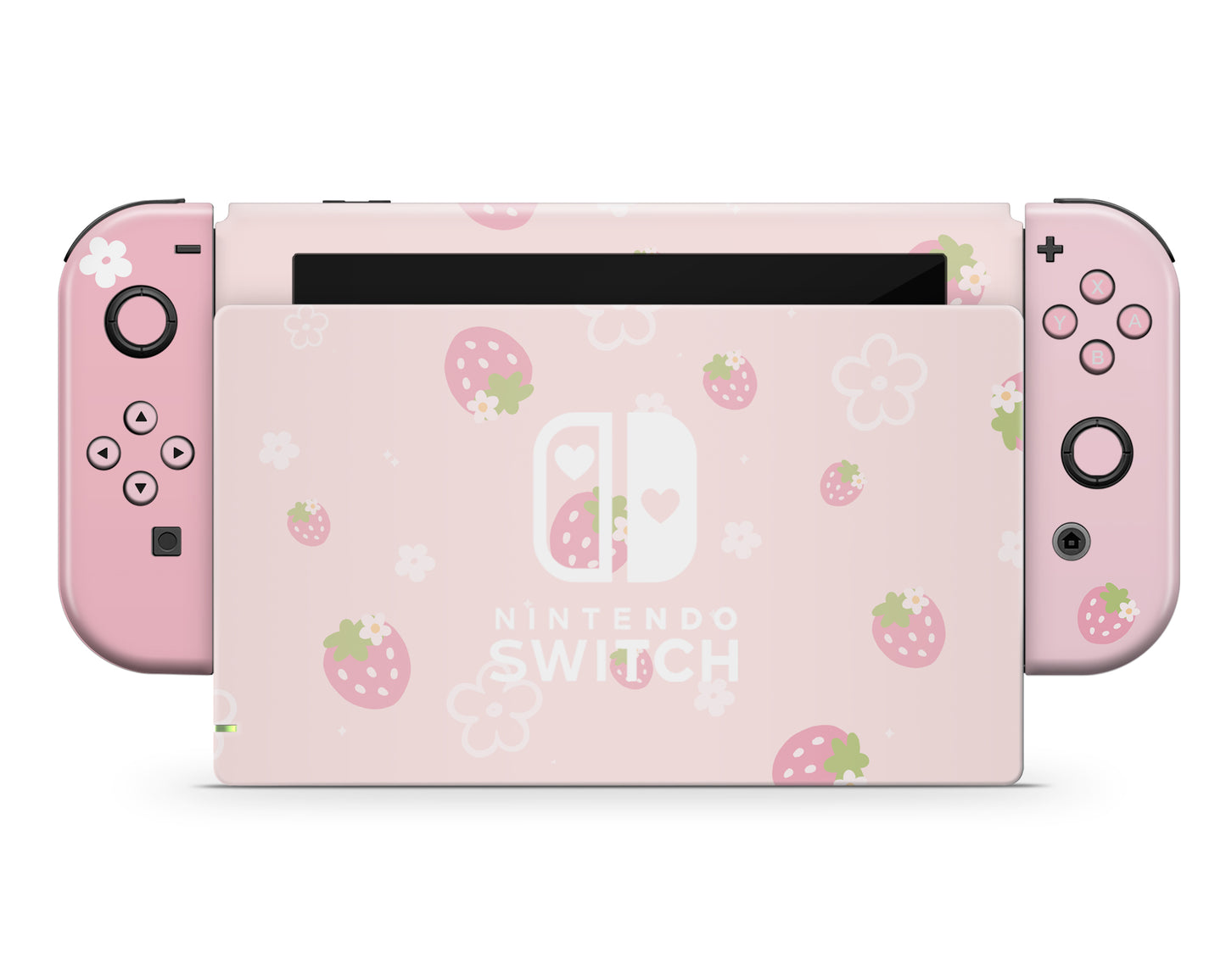 Sweet Strawberry Pink Nintendo Switch OLED Skin