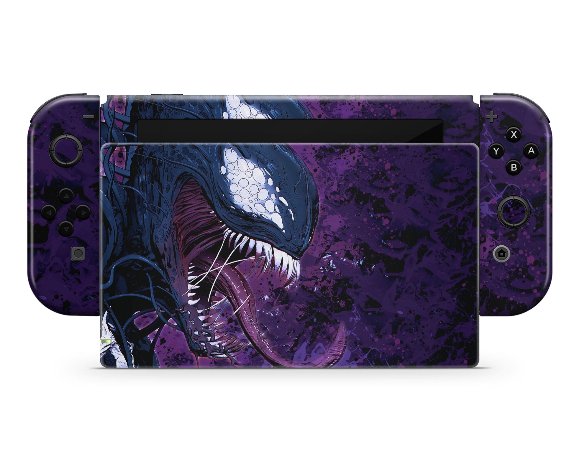 Lux Skins Nintendo Switch Purple Venom Joycons Only Skins - Pop culture Spiderman Skin