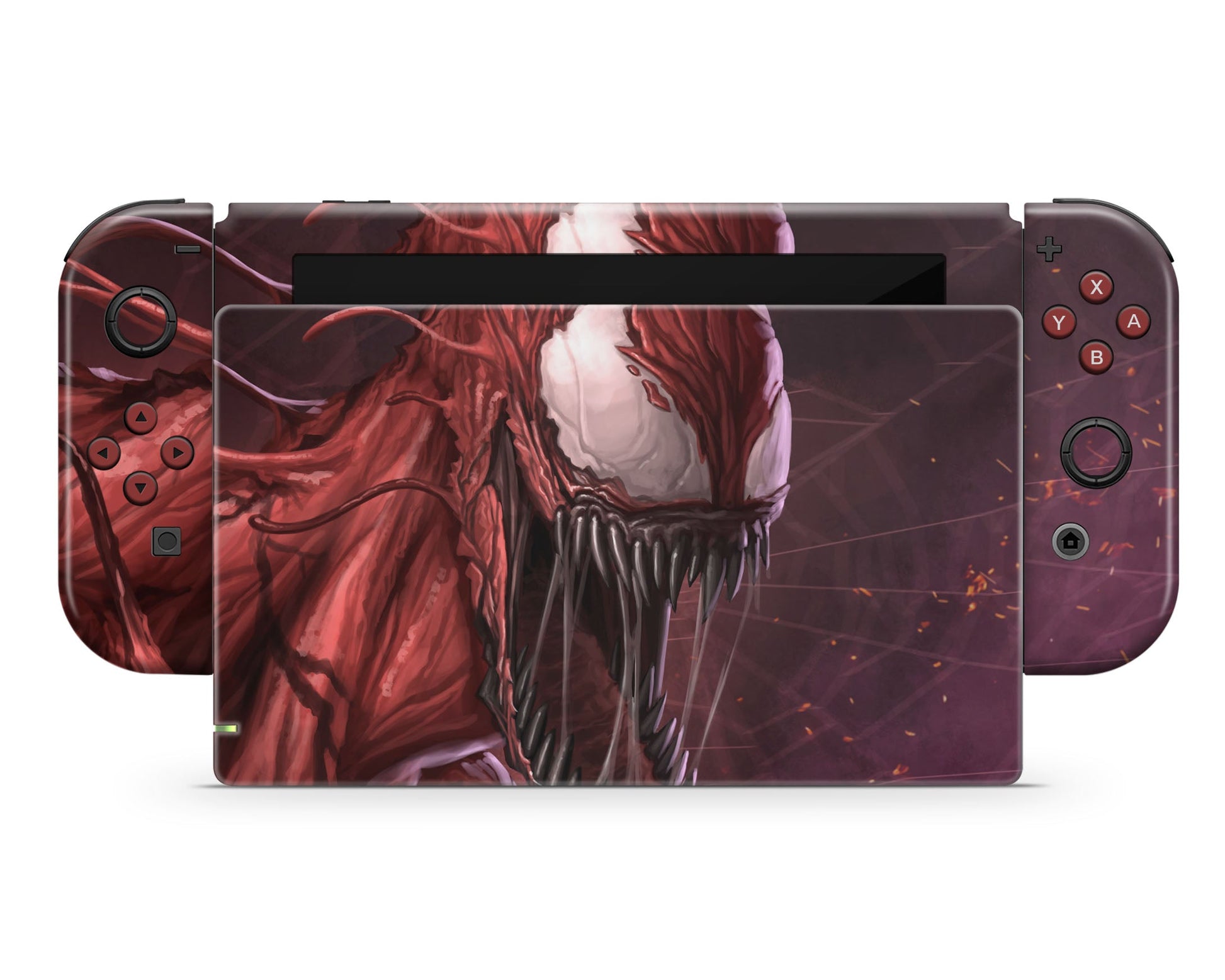 Lux Skins Nintendo Switch Red Carnage Joycons Only Skins - Pop culture Venom Skin