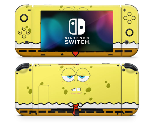 Lux Skins Nintendo Switch Spongebob Squarepants Full Set +Tempered Glass Skins - Pop culture  Skin