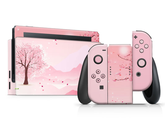 Lux Skins Nintendo Switch Pastel Cherry Blossoms Full Set Skins - Art Floral Skin
