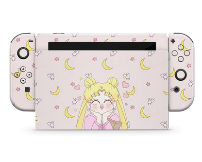Lux Skins Nintendo Switch Sailor Moon Kawaii Hearts Joycons Only Skins - Pop culture Sailor Moon Skin