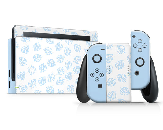 Lux Skins Nintendo Switch Animal Crossing Leaf Blue Full Set Skins - Pop culture Animal Crossing Skin