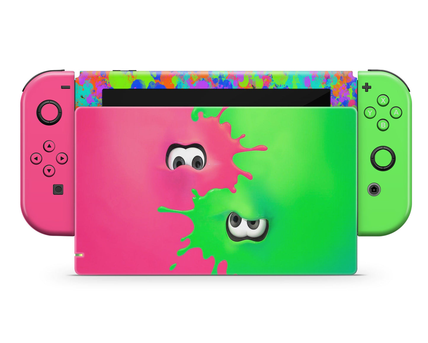 Lux Skins Nintendo Switch Splatoon Pink Green Joycons Only Skins - Pop culture  Skin