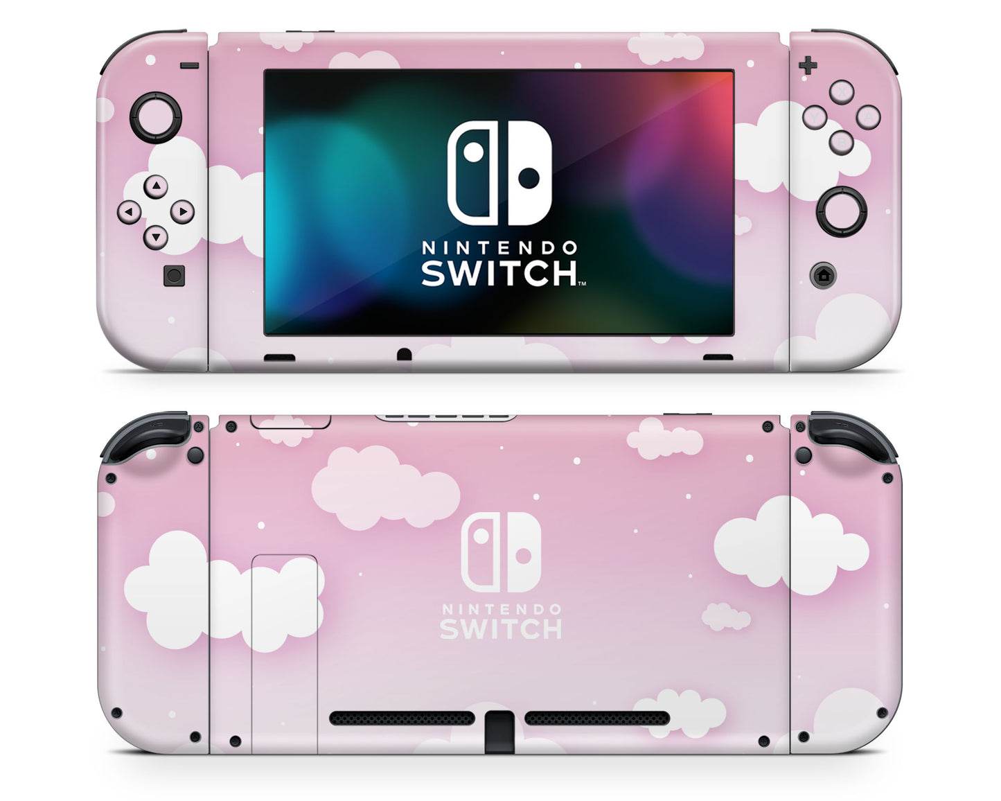 Dreamy Pastel Pink Clouds Nintendo Switch Skin