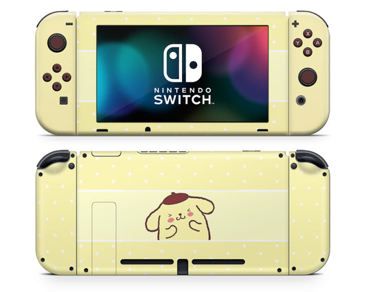 Lux Skins Nintendo Switch Pompompurin Yellow Full Set +Tempered Glass Skins - Pop culture Sanrio Skin