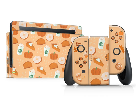 Lux Skins Nintendo Switch Pumpkin Spice & Everything Nice Full Set Skins - Art Artwork Skin