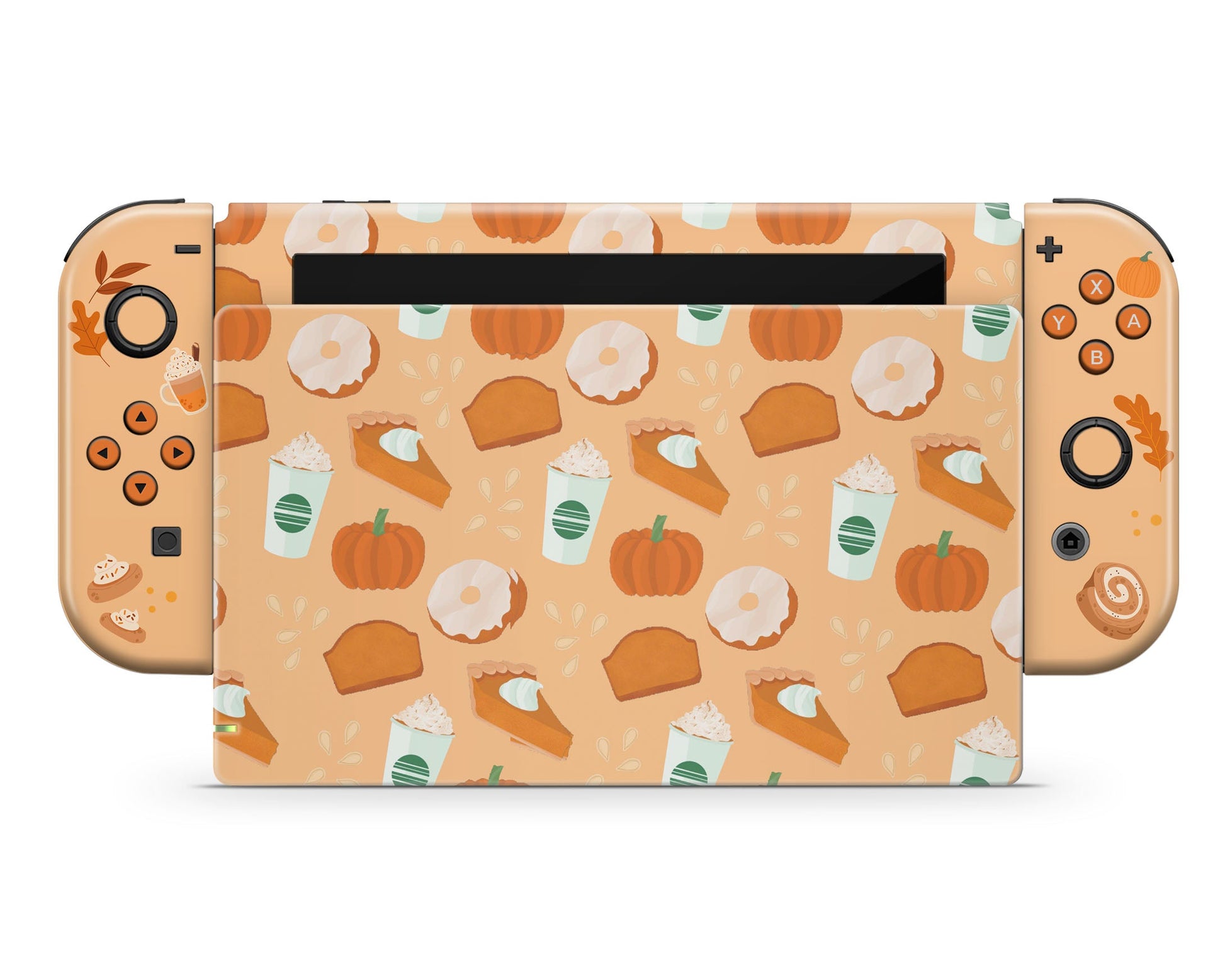 Lux Skins Nintendo Switch Pumpkin Spice & Everything Nice Joycons Only Skins - Art Artwork Skin