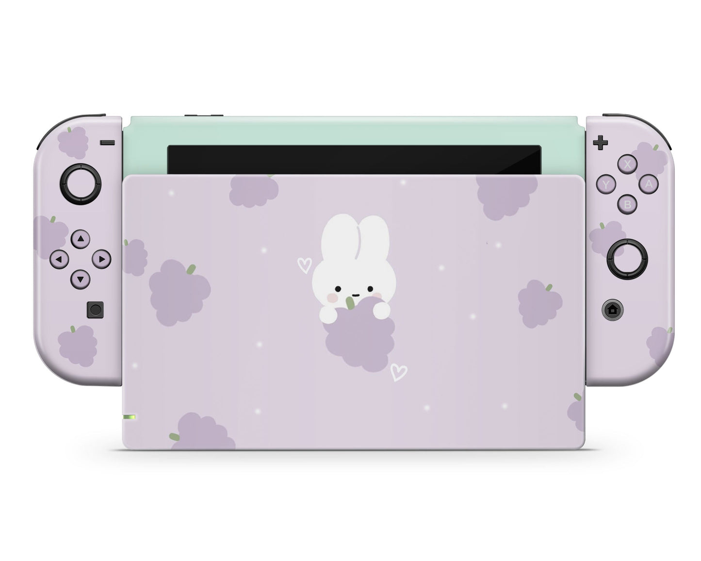 Lux Skins Nintendo Switch Purple Lavender Bunny Rabbit Joycons Only Skins - Art Animals Skin
