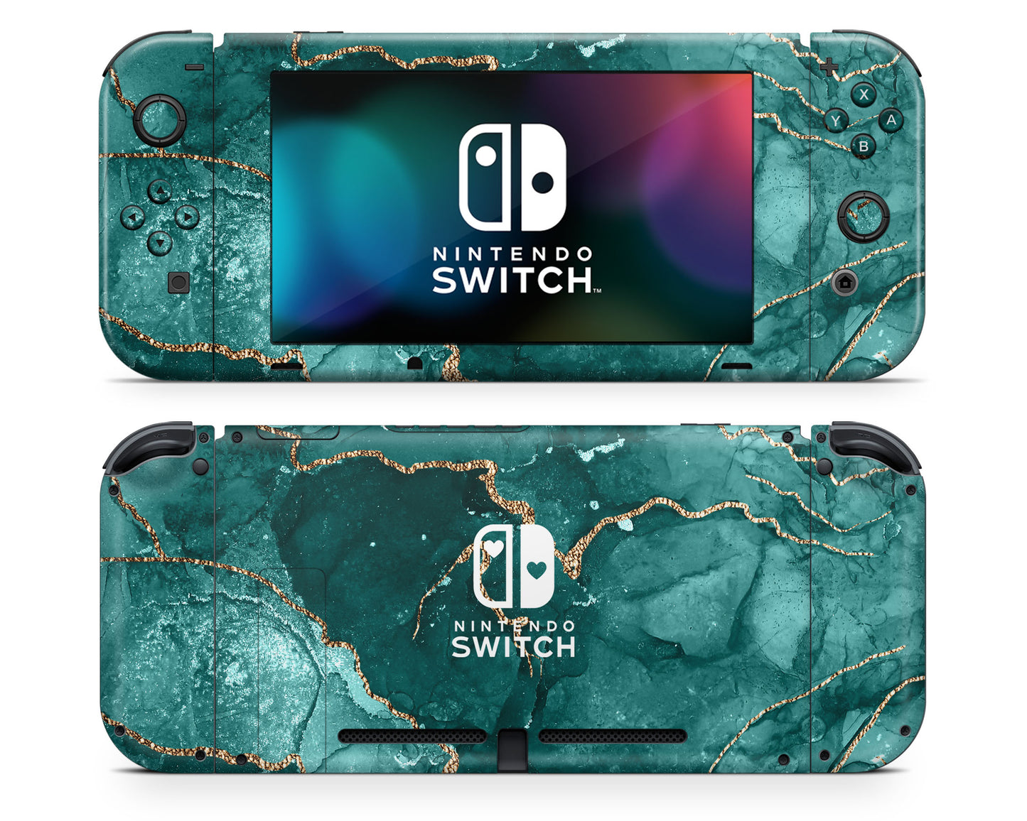 Ethereal Green Marble Nintendo Switch Skin