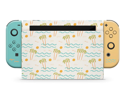 Lux Skins Nintendo Switch Tropical Festival Palm Trees Joycons Only Skins - Art Floral Skin