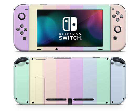 Pastel Stripes Nintendo Switch Skin