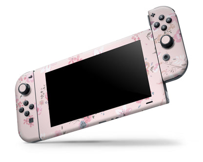 Pretty Pink Flowers Nintendo Switch Skin