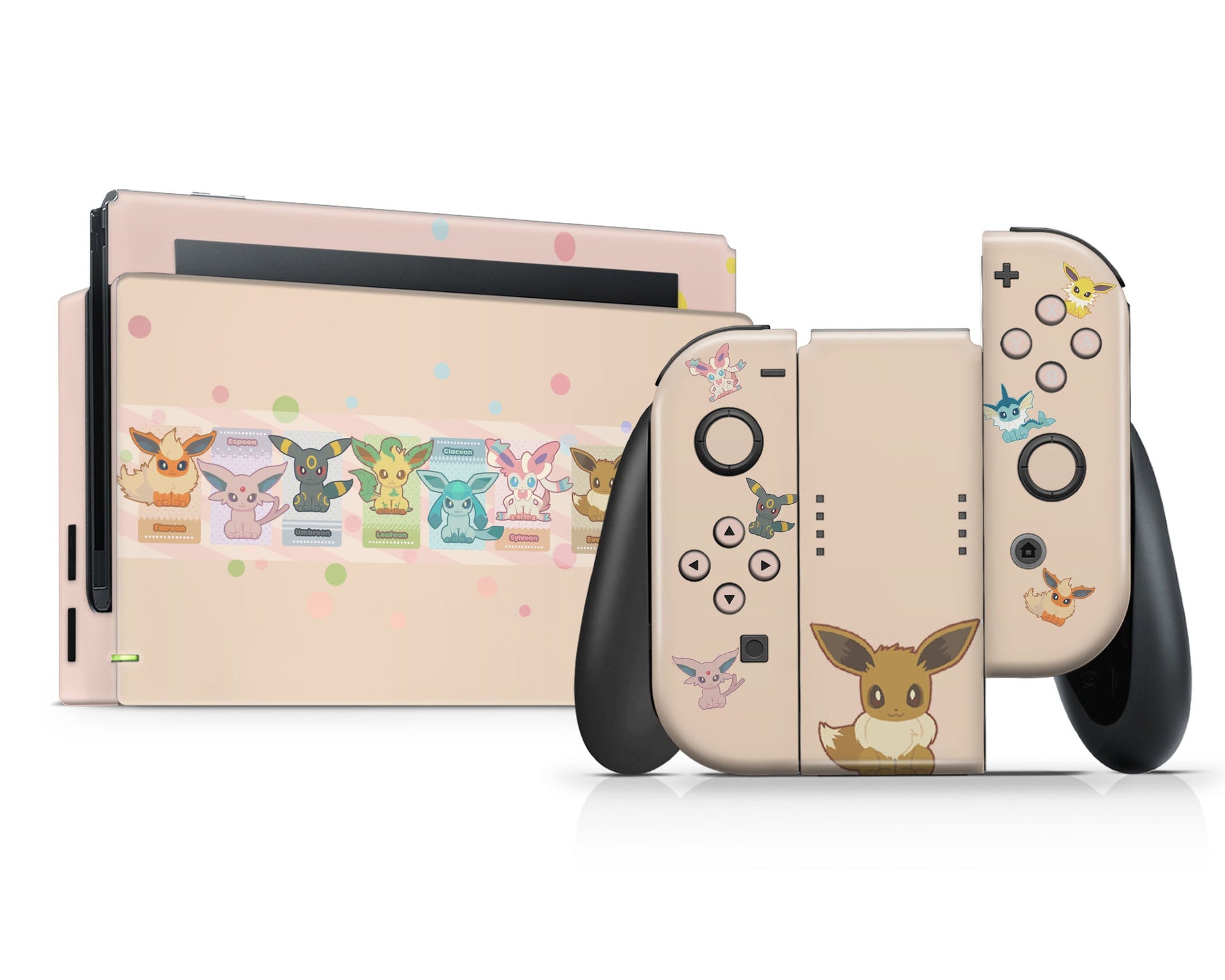Lux Skins Nintendo Switch Pokemon Cute Eevee Evolution Full Set Skins - Pop culture Pokemon Skin
