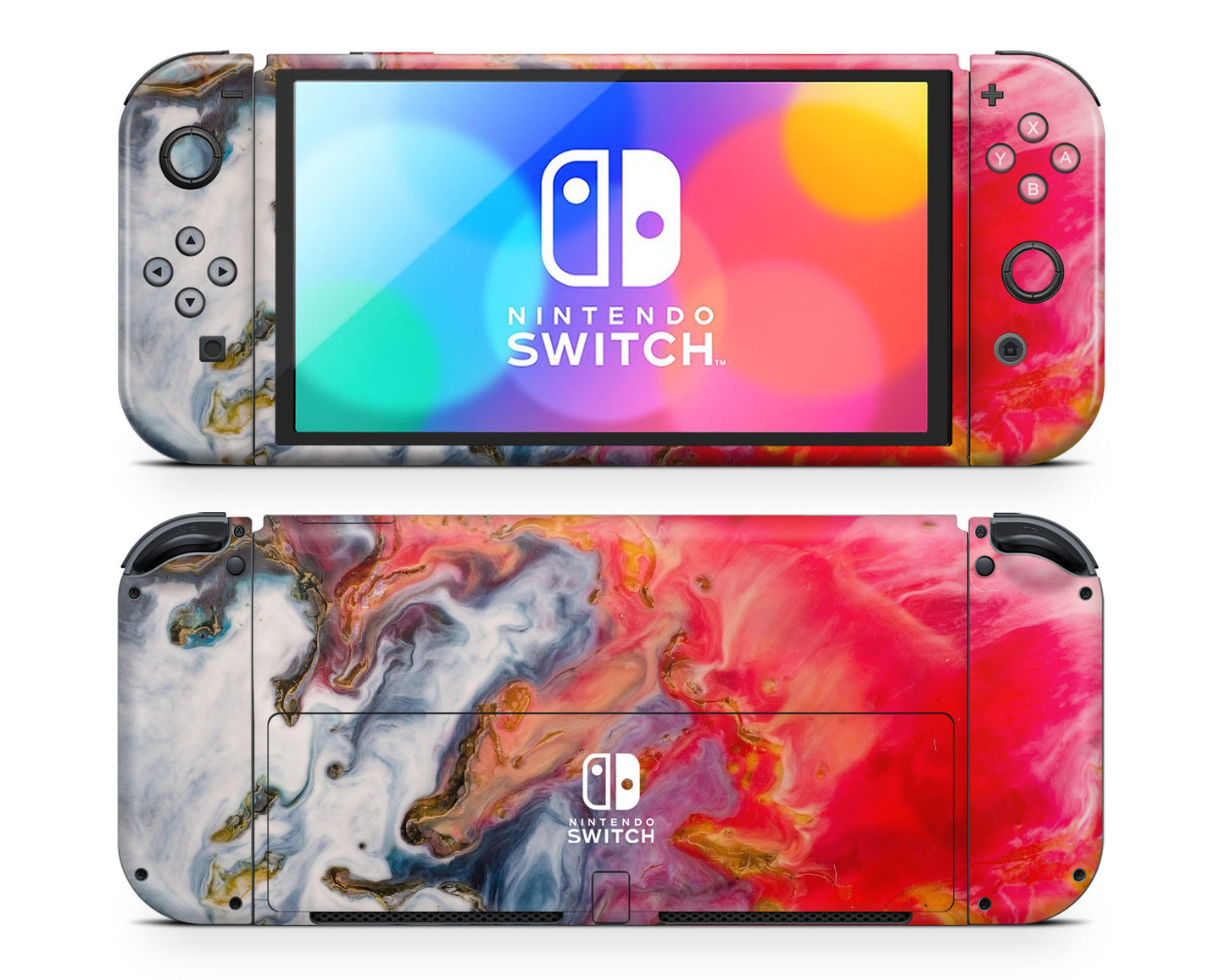 Ethereal Volcano Avalanche Marble Nintendo Switch OLED Skin