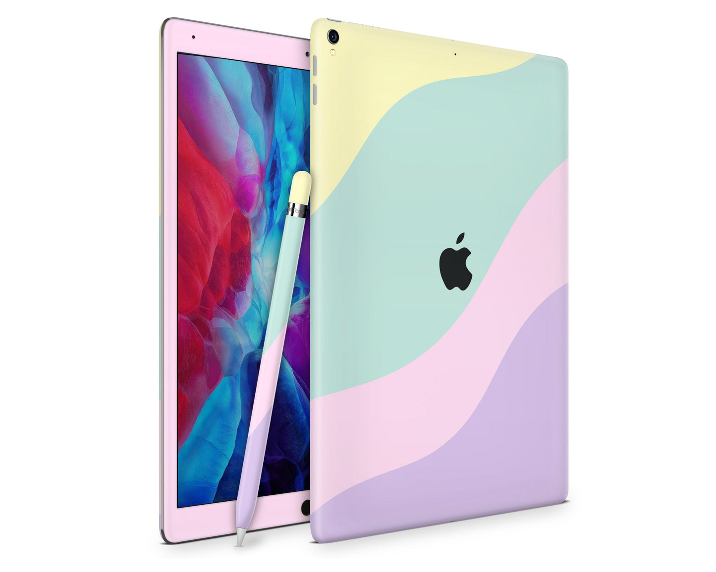 Lux Skins iPad Seafoam Retro 80s Pastel Blocking iPad Pro 12.9" Gen 5 Skins - Solid Colours Colour Blocking Skin