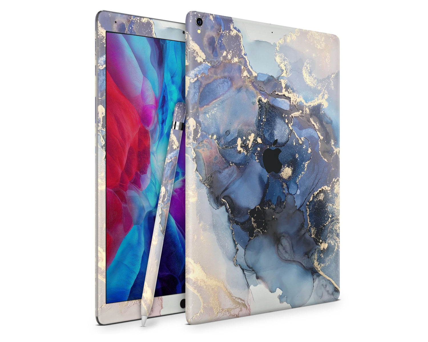 Lux Skins iPad Ethereal Blue Gold Marble iPad Pro 12.9" Gen 5 Skins - Pattern Marble Skin