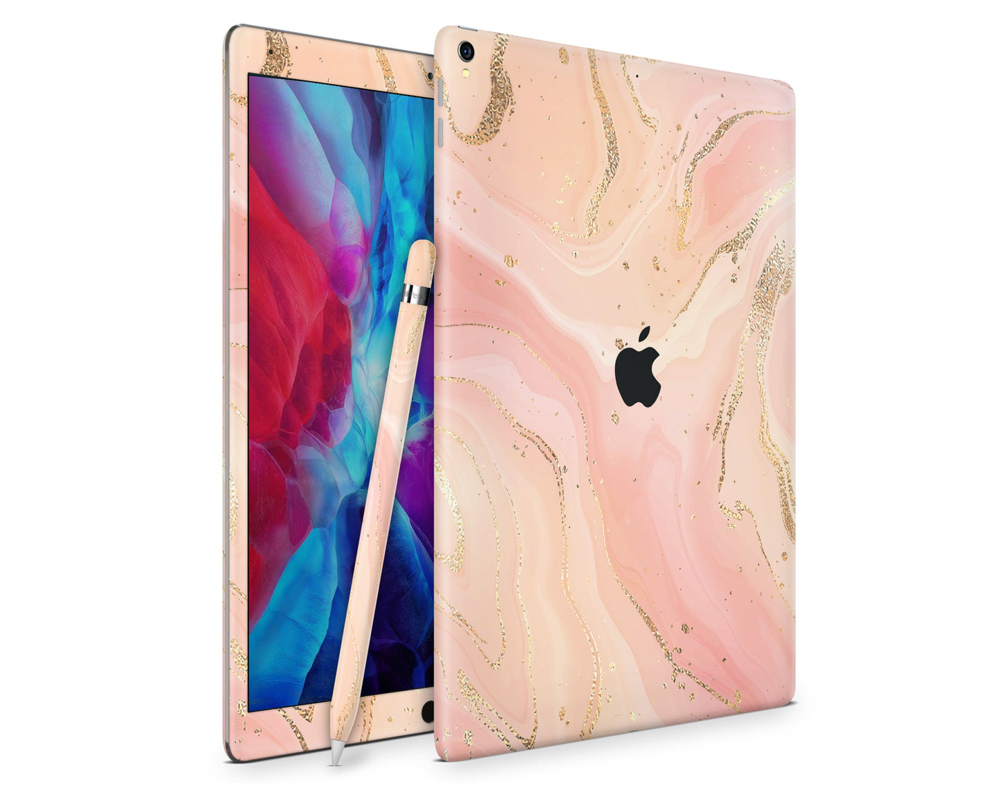 Lux Skins iPad Ethereal Peach Pink Marble iPad Pro 12.9" Gen 5 Skins - Pattern Marble Skin