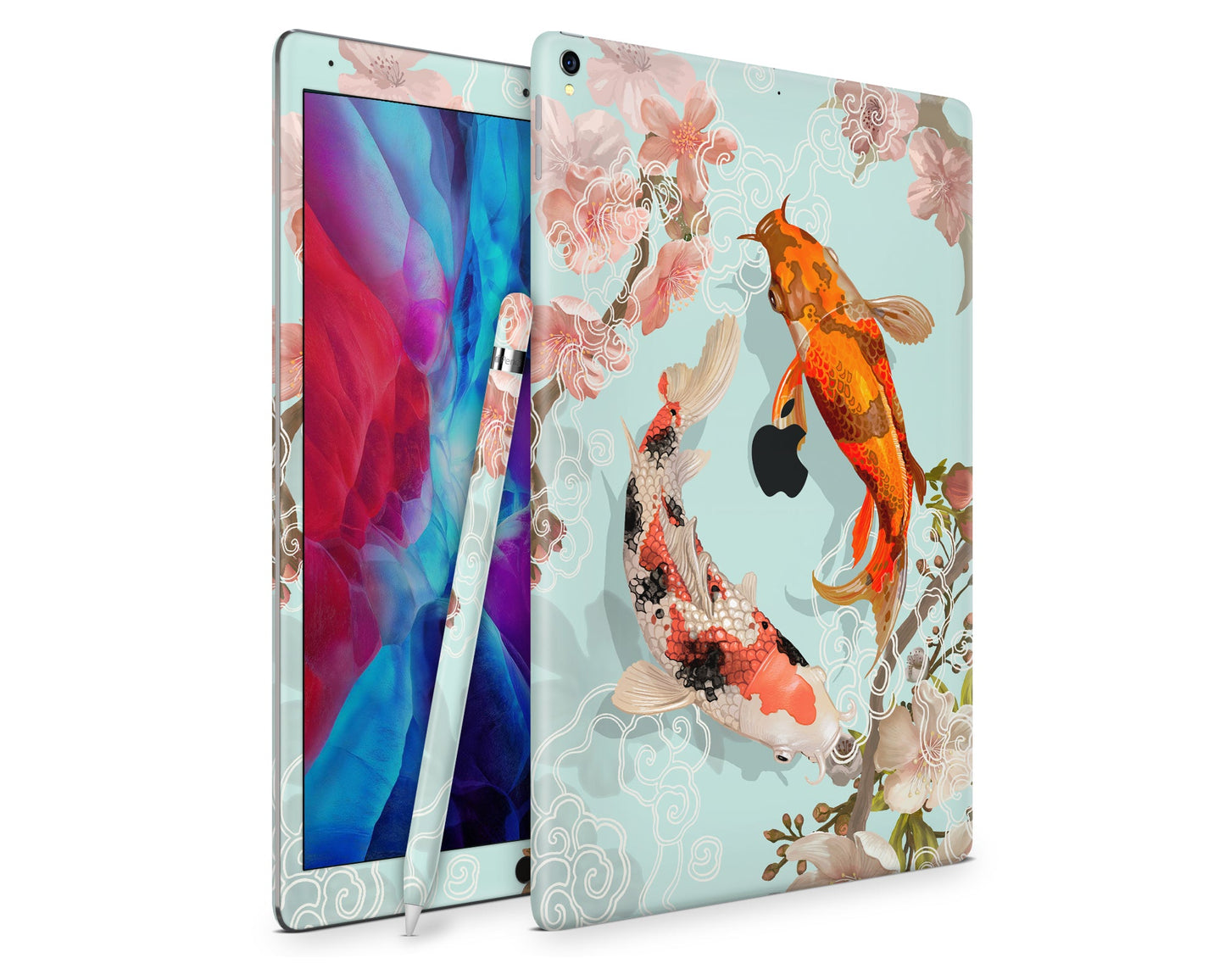 Lux Skins iPad Yin Yang Koi Rose Light iPad Pro 12.9" Gen 5 Skins - Art Artwork Skin