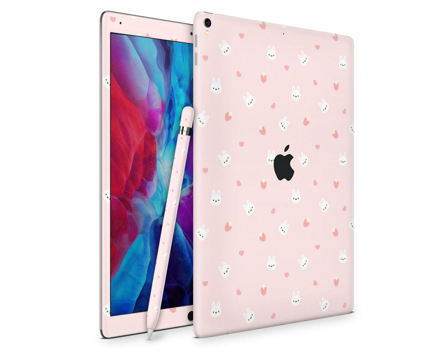 Lux Skins iPad Cute Bunny Rabbit Strawberry iPad Pro 12.9" Gen 5 Skins - Art Animals Skin