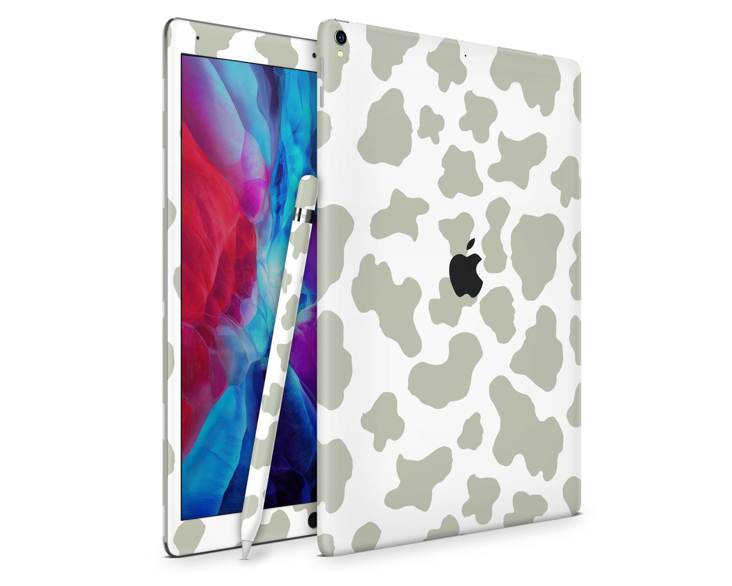 Lux Skins iPad Sage Cow Print iPad Pro 12.9" Gen 5 Skins - Art Animals Skin
