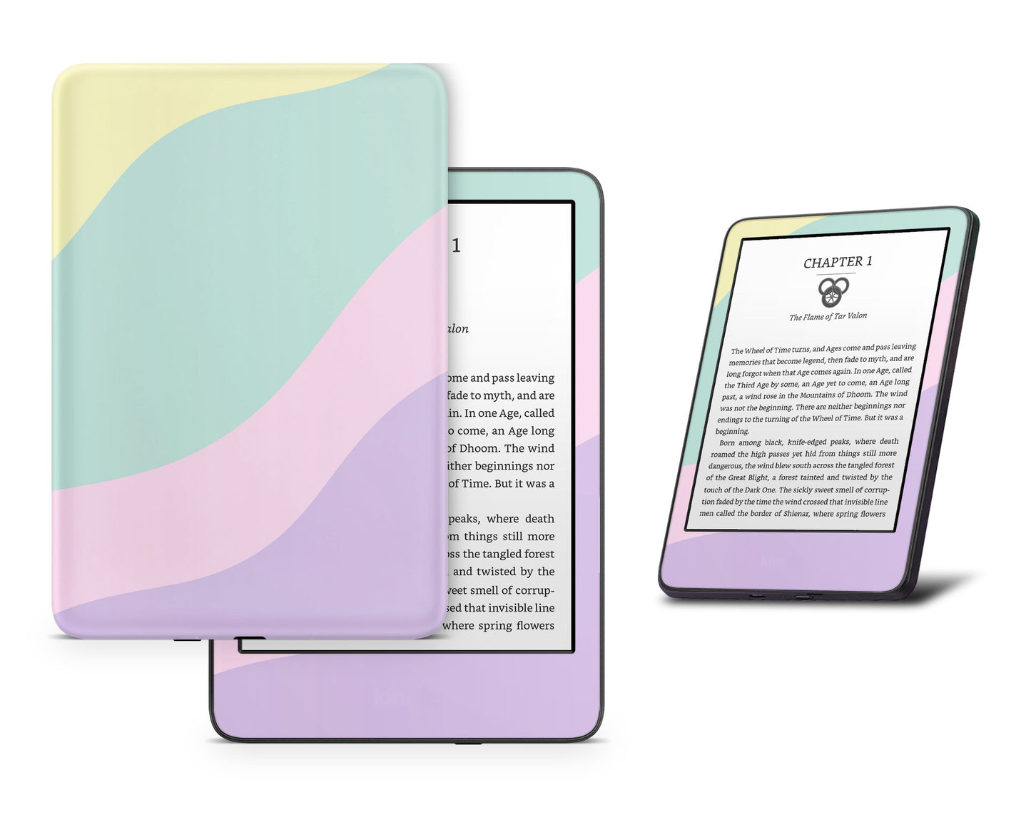 Lux Skins Kindle Retro 80s Abstract Color Blocking Kindle Gen 8 Skins - Solid Colours Colour Blocking Skin