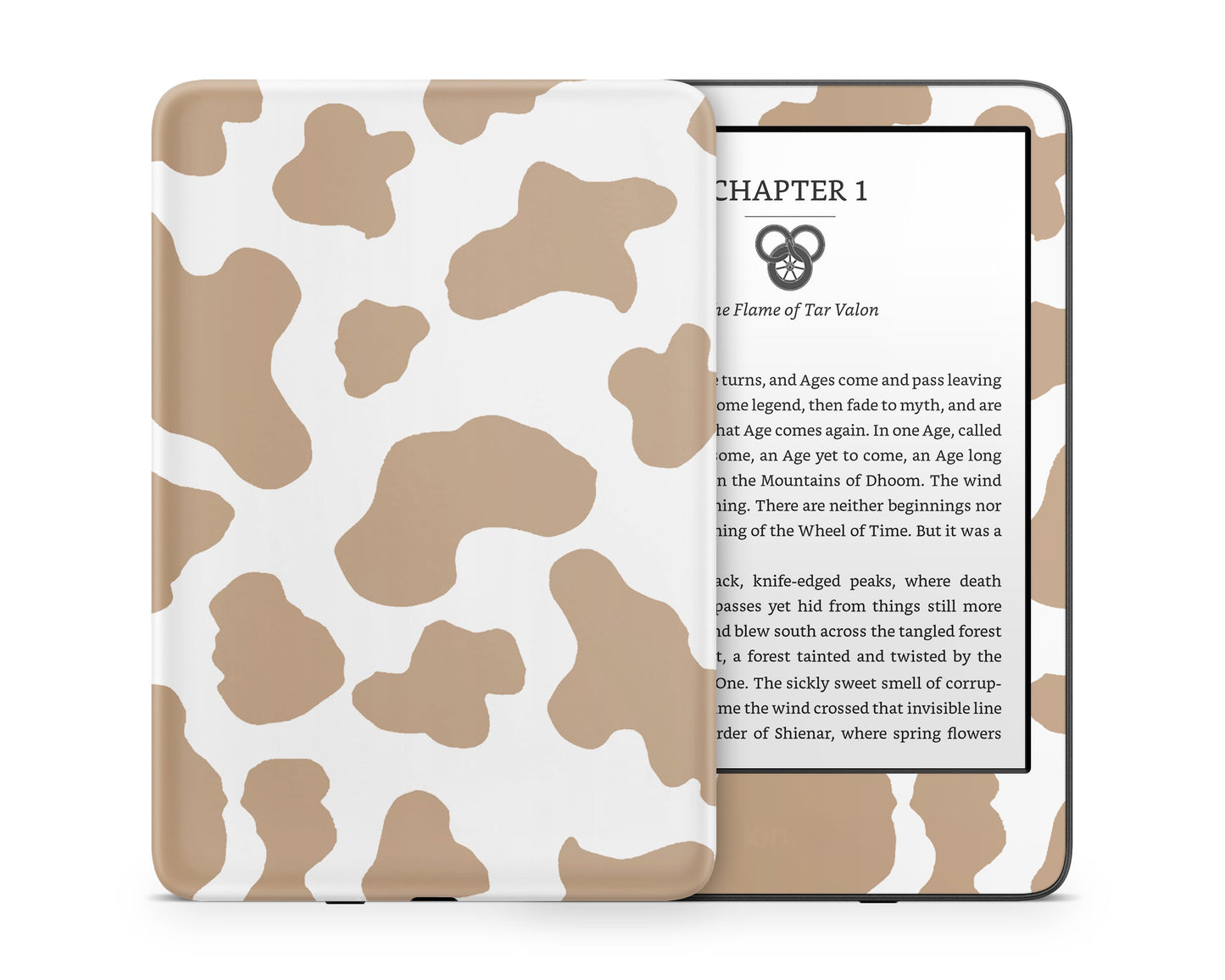 Lux Skins Kindle Coffee Latte Cow Print Kindle Gen 11 Skins - Art Animals Skin