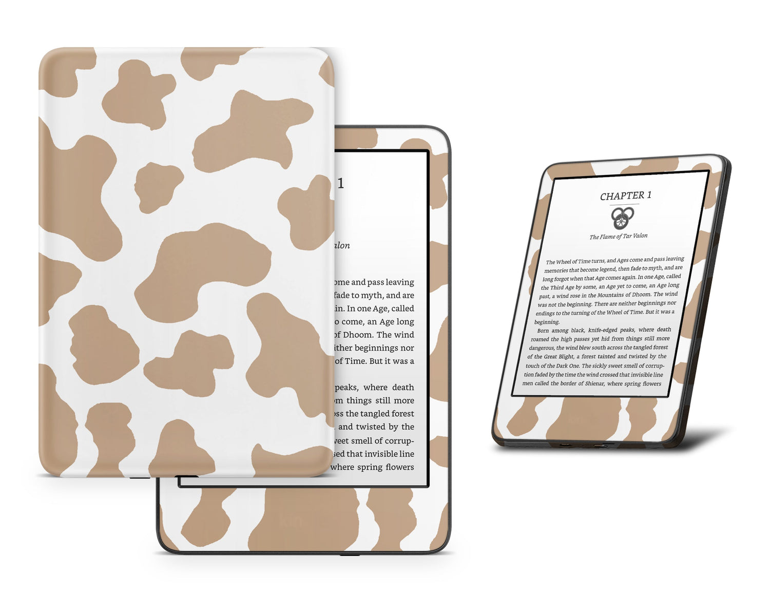 Lux Skins Kindle Coffee Latte Cow Print Kindle Gen 10 Skins - Art Animals Skin