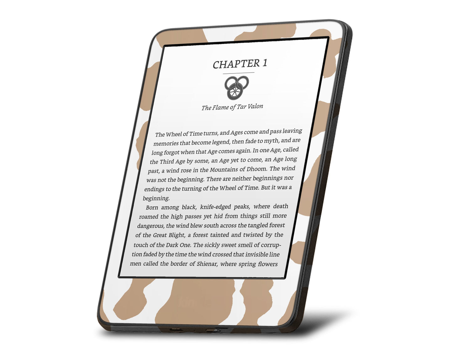 Lux Skins Kindle Coffee Latte Cow Print Kindle Gen 8 Skins - Art Animals Skin