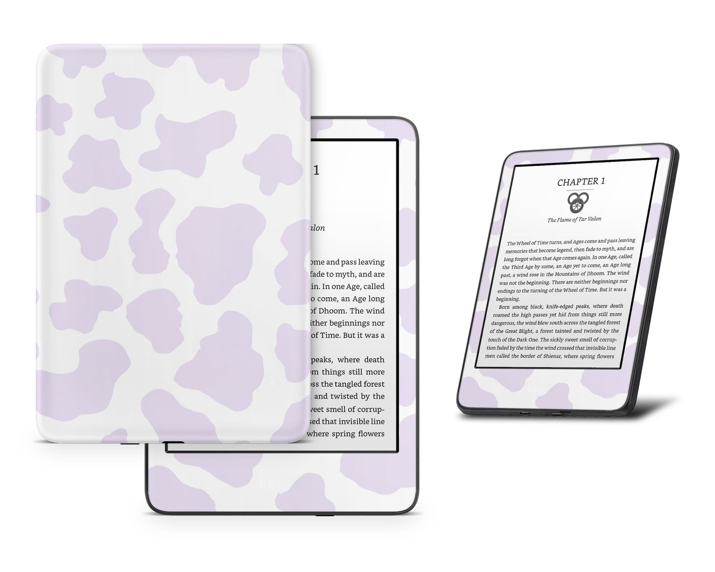 Lux Skins Kindle Purple Cow Print Kindle Gen 8 Skins - Art Animals Skin