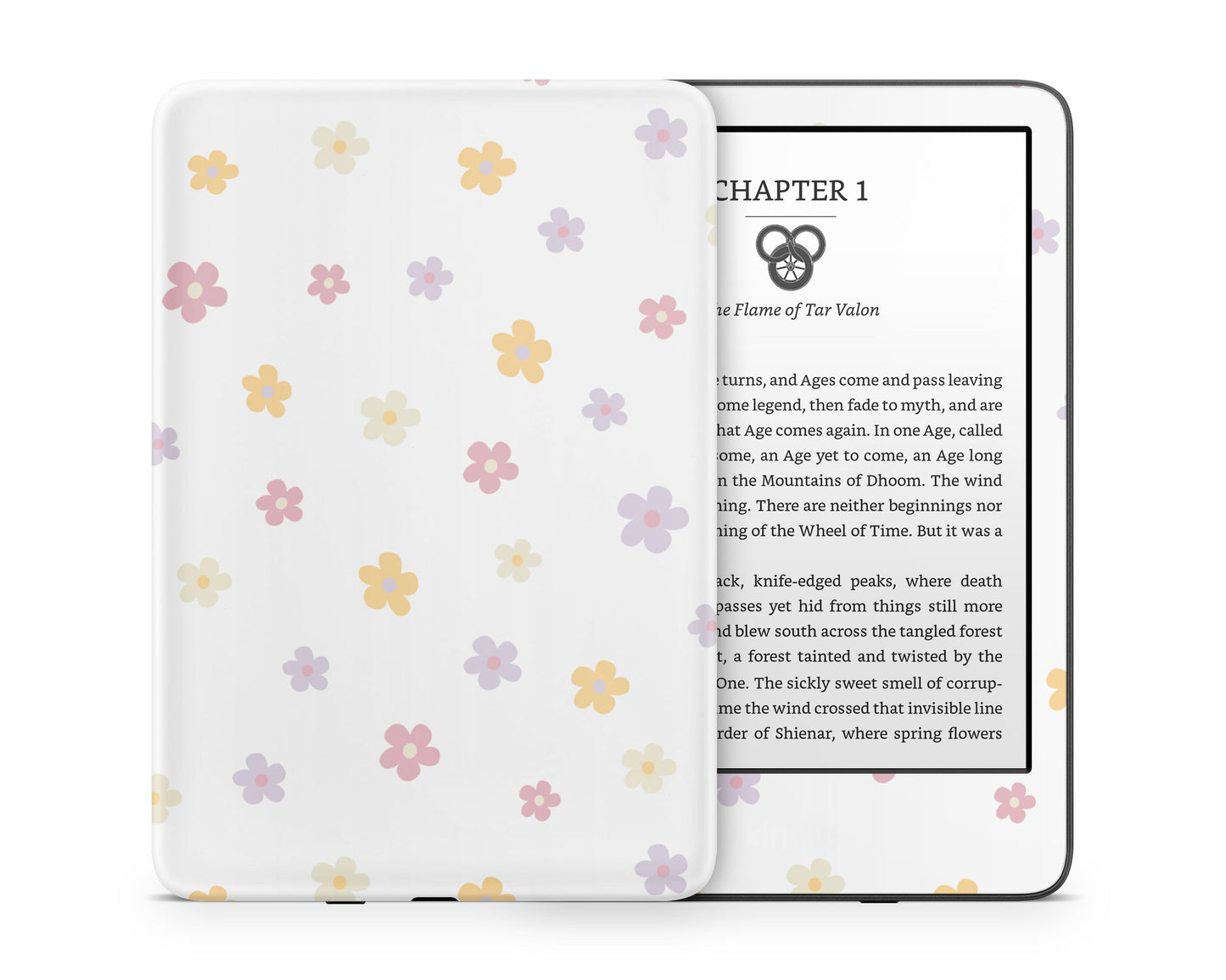 Lux Skins Kindle Retro Daisy Flower Kindle Gen 11 Skins - Art FLoral Skin